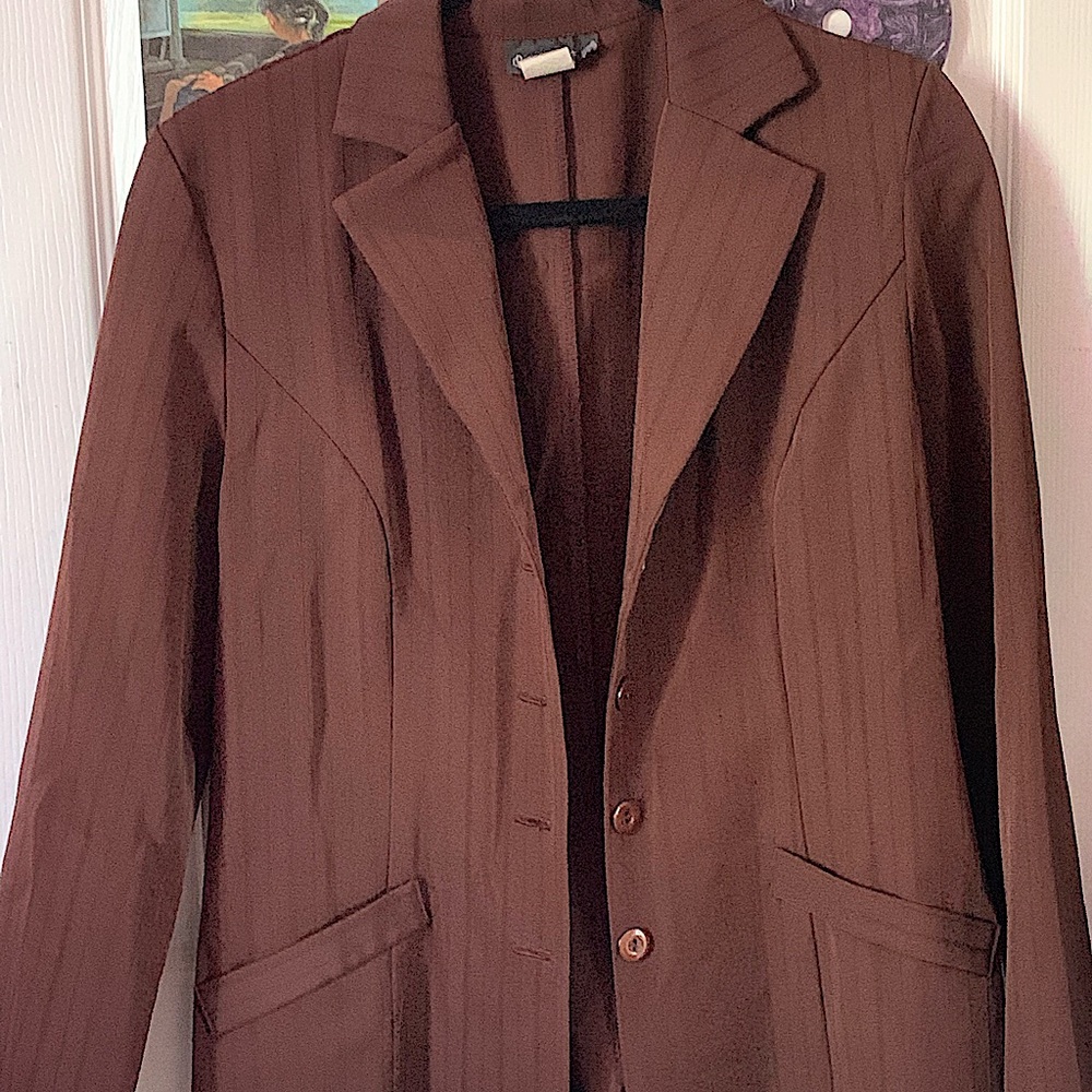 Brown Striped Blazer